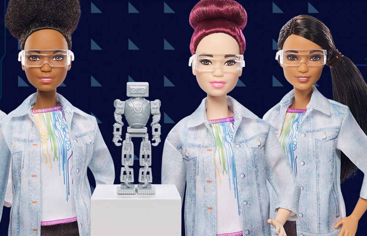 The iconic Barbie doll will motivate girls to learn how to assemble robots and how to code