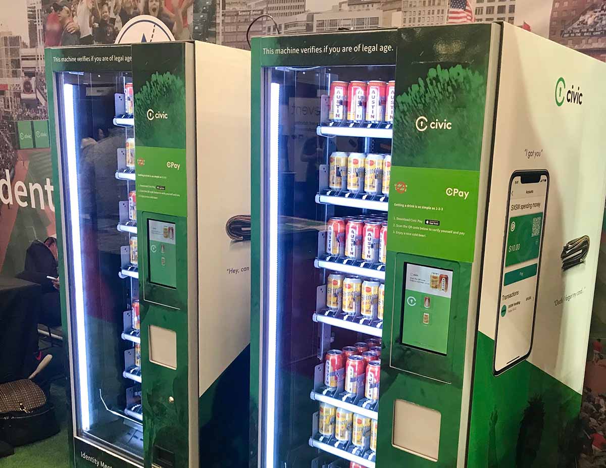 Through a combination of devices for age verification and payments through the CVC token, the US company offers customers the buy local beers Shiner Bock and Austin Amber