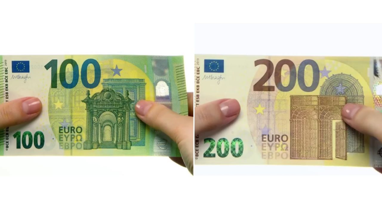 Los nuevos billetes de 100 y 200 euros ya están en circulación