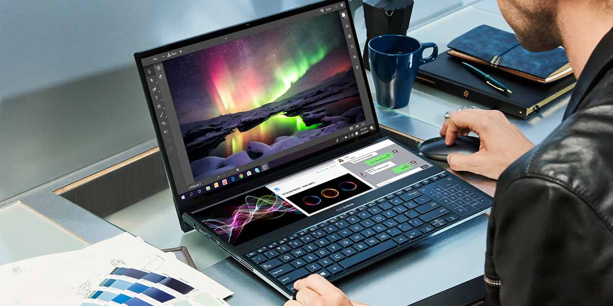 ASUS ZenBook Pro Duo es un innovador portátil con doble pantalla 4K táctil y cuenta con tecnología OLED. El equipo se ha podido probar durante el Computex 2019 que se celebra en Taiwán 