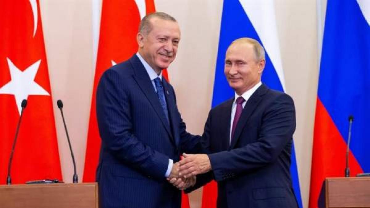 El presidente turco junto a su homólogo ruso realizaron este miércoles la inauguración de más de 30.000 millones de metros cúbicos de gas