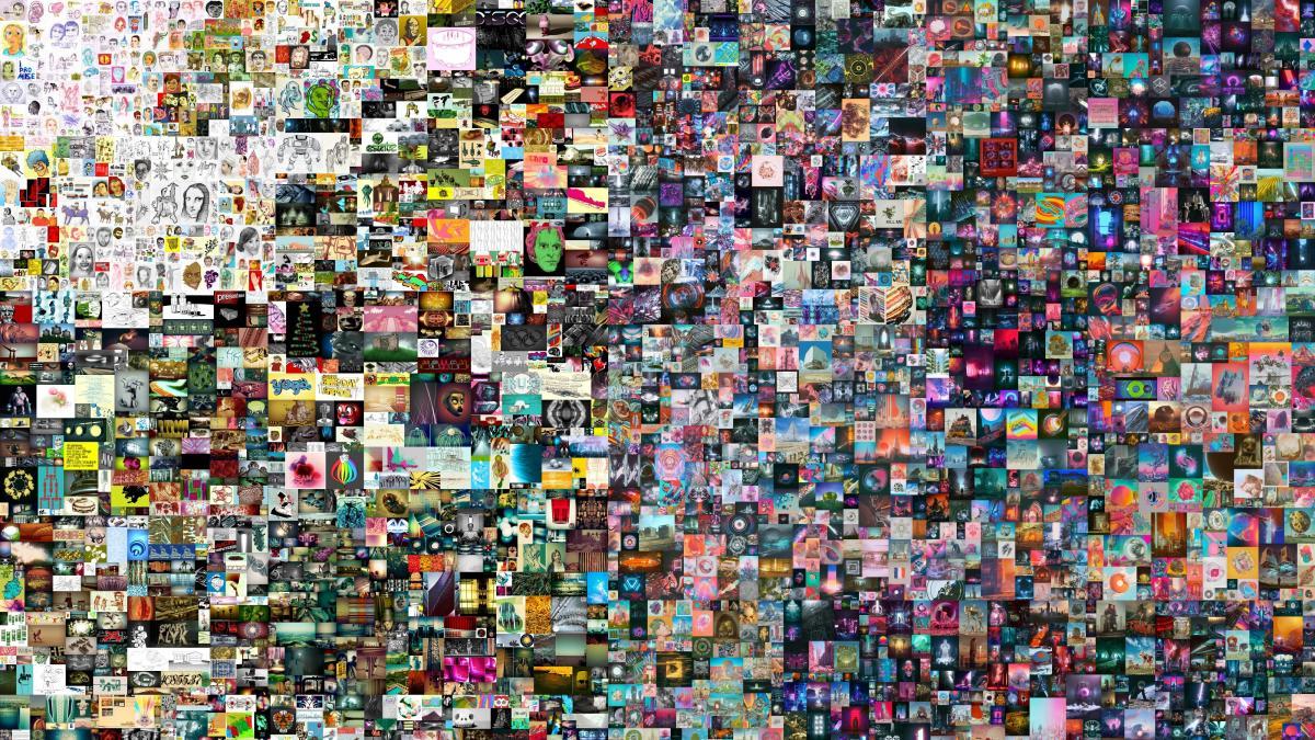 “Everydays: the first 5000 days” es un collage del artista digital Beeple, que permite su venta mediante la criptomoneda Ether