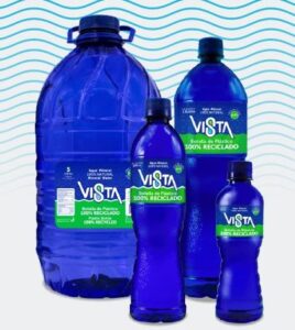 Agua Mineral VISTA in its different presentations