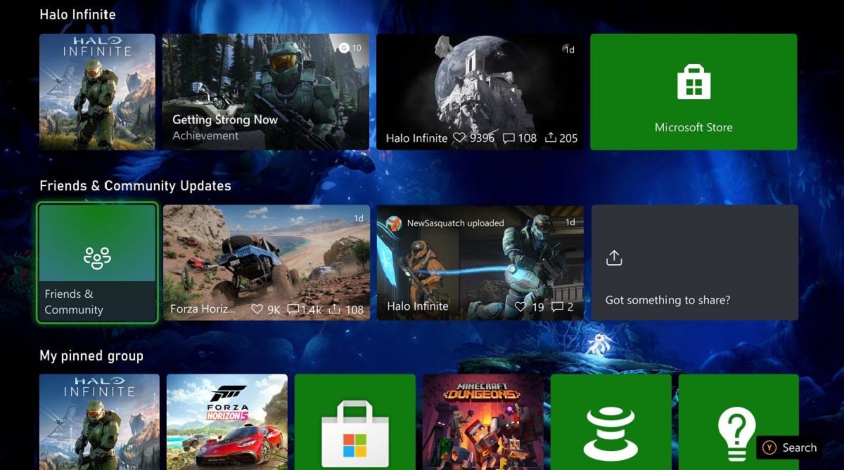 Xbox Home añade un apartado de “Amigos y actualizaciones de comunidad”